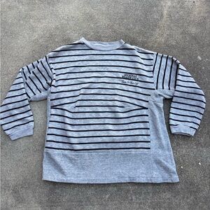 Kids Striped Grey & Black Crewneck Sweatshirt